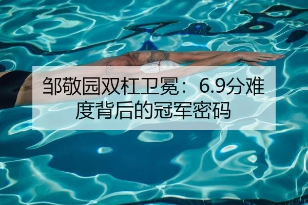 邹敬园双杠卫冕：6.9分难度背后的冠军密码